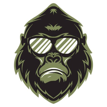 Illustration for Monkey in Sunglasses vector illustration - Royalty Free Image