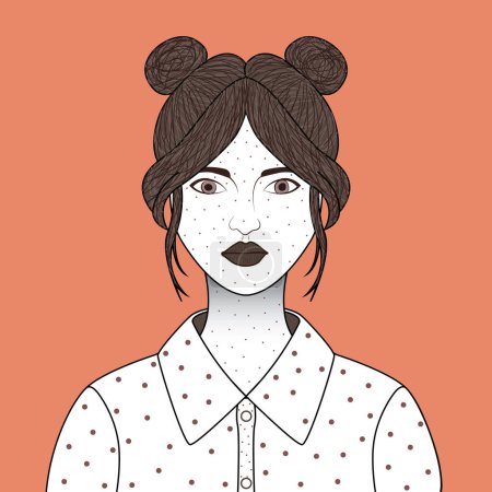Illustration for Beautiful woman portrait vector illustration design - Royalty Free Image