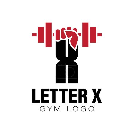 Illustration for Letter X gym logo concept vector illustration design - Royalty Free Image
