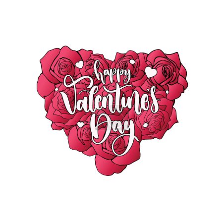 Téléchargez les illustrations : Happy Valentine's day vectoriel illustration concept fond design - en licence libre de droit