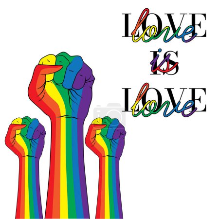 Téléchargez les illustrations : Love is Love vecteur illustration concept fond design - en licence libre de droit