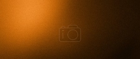 Ultra breiter dunkler abstrakter körniger Pixel braun orange gelb goldener Farbverlauf exklusiver Hintergrund. Perfekt für Design, Banner, Hintergrundbilder, Vorlagen, Kunst, kreative Projekte, Desktop. Premium-Vintage-Stil