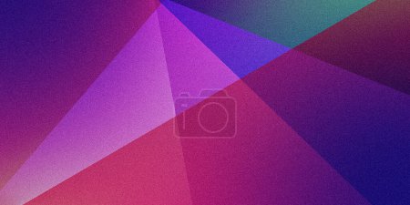 Captivating geometric patterns on multicolored pink crimson purple blue azure neon grainy ultra-wide pixel backdrop. Perfect for design, banners, templates. Premium vintage style