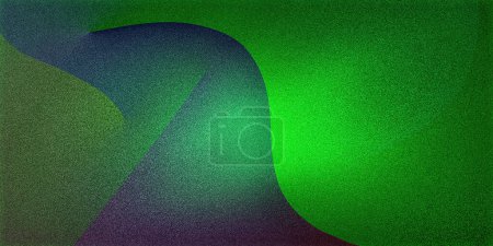 Dynamic multicolored shapes, dunes, stripes, vectors. Grainy abstract ultra-wide pixel dark green turquoise lime emerald olive black gray gradient background. Ideal for design, banners, wallpapers