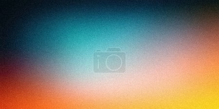 An abstract gradient background with a smooth transition from blue to orange and teal, featuring a grainy texture. Perfect for design banners, wallpapers, templates, posters, desktops. Premium quality