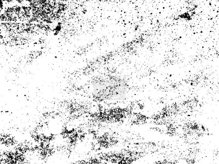 Illustration for Black and white abstract scratched vector texture with large and small grains. Vector illustration for overlay. Distress effect weathering cracks scuffs dust dirt natural grunge background for stencil - Royalty Free Image