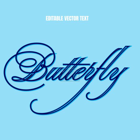 Butterfly editable text effect