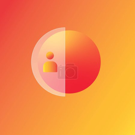 Ilustración de Elementos de icono de usuario glassmorphic - Imagen libre de derechos