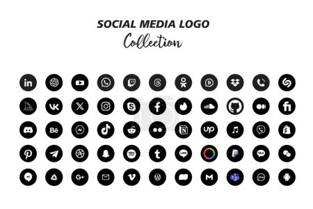 Popular social network icon collection