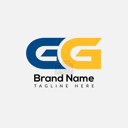 Téléchargez les illustrations : Abstrait lettre GG moderne lettermarks initiale logo design - en licence libre de droit