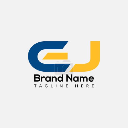 Abstract GJ letter modern initial lettermarks logo design