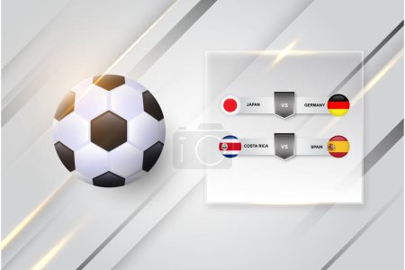 Téléchargez les illustrations : Set countries flag participant of football competition 2022 template design - en licence libre de droit