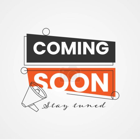 Illustration for Coming soon label, vector illustration - Royalty Free Image