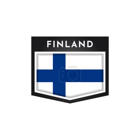 Flag of Finland illustration template design. vector 