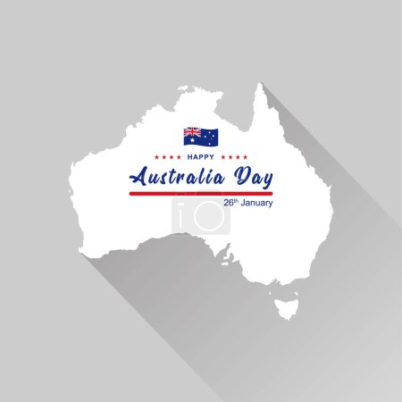 Téléchargez les illustrations : Happy Australia day template design. Vector Eps 10 - en licence libre de droit