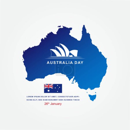 Happy Australia day template design. Vector Eps 10
