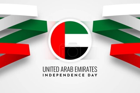 Illustration for Happy Independence day United Arab Emirates Illustration Template Design. Vector - Royalty Free Image