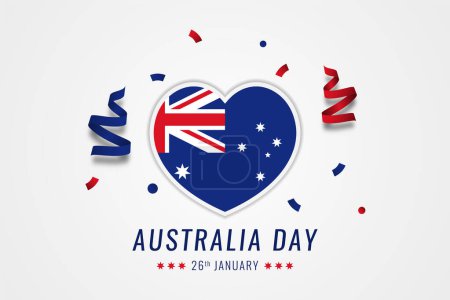Illustration for Happy Australia Day Celebration Illustration template design - Royalty Free Image