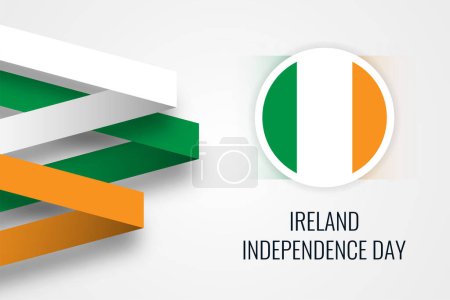 Téléchargez les illustrations : Ireland independence day celebration illustration template design. Vector - en licence libre de droit