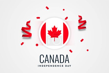 Illustration for Canada Independence Day Celebration Illustration Template Design - Royalty Free Image