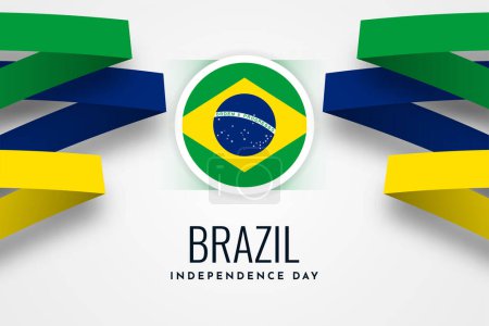 Illustration for Brazil independence day template design. Vector - Royalty Free Image