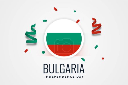 Illustration for Bulgaria independence day celebration design - Royalty Free Image