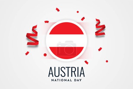 Ilustración de Austria national independence day illustration template design - Imagen libre de derechos