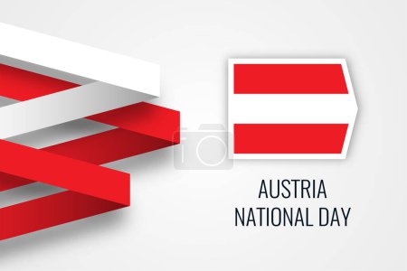 Illustration for Austria national independence day illustration template design - Royalty Free Image