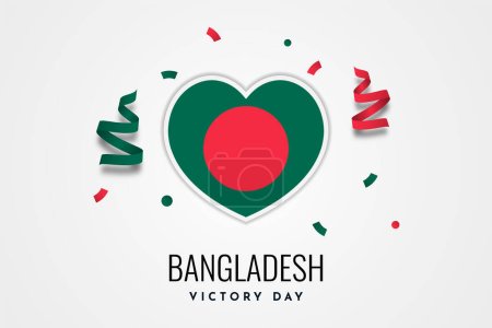 Téléchargez les illustrations : Bangladesh victory day celebration illustration template design. vector - en licence libre de droit