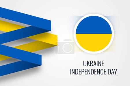 Illustration for Ukraine independence day celebration illustration template design - Royalty Free Image
