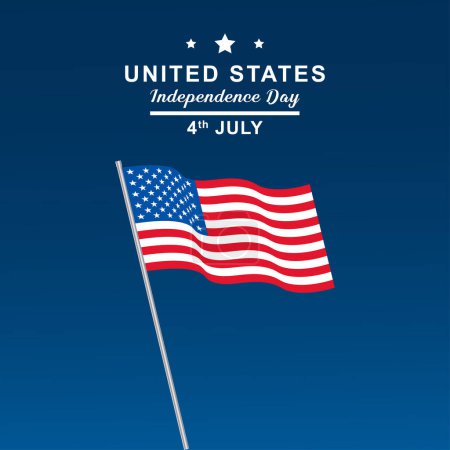 Ilustración de Estados Unidos de América día de independencia plantilla de diseño - Imagen libre de derechos