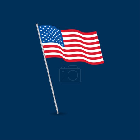 Illustration for United states of america independence day template design - Royalty Free Image