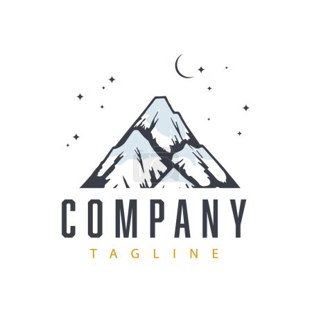 Illustration for Mountain company adventure logo template design. Vector illustration - Royalty Free Image