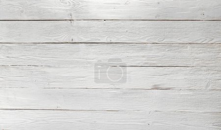 Wooden background of horizontal rough-finished bleached pine planks.