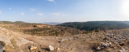 Photo for Panoramic view from the top of the hill in Tel Yodfat National park, in northern Israel - Royalty Free Image