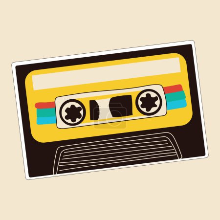 Illustration for Old , cassette isolated icon. Vector illustration design - Royalty Free Image