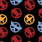 Seamless pattern with Bird signs Mockingjay. Vector