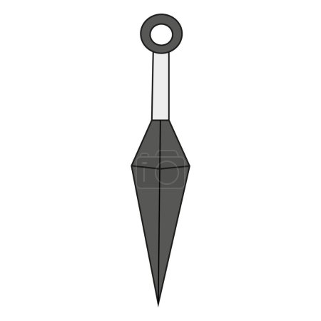 Téléchargez les illustrations : Illustration vectorielle d'une dague, épée. Tous les éléments sont isolés - en licence libre de droit