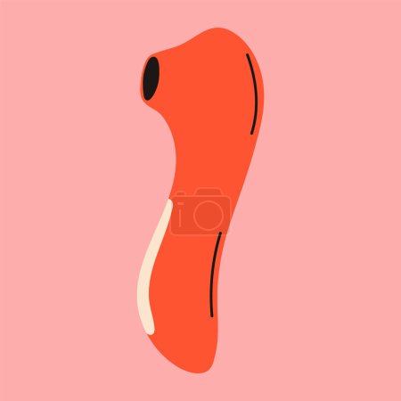 Vibrator sex toy, vacuum vibrator. Vector illustration