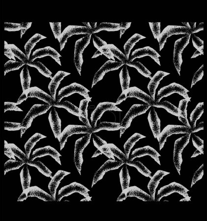 Illustration for Palm tree leaves meter pattern design - Royalty Free Image