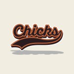 Chicks Typography With Classic Style, Label Emblem Template