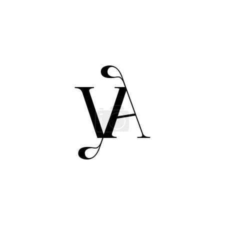 Illustration for Letter VA AV Monogram Luxury Logo icon vector - Royalty Free Image