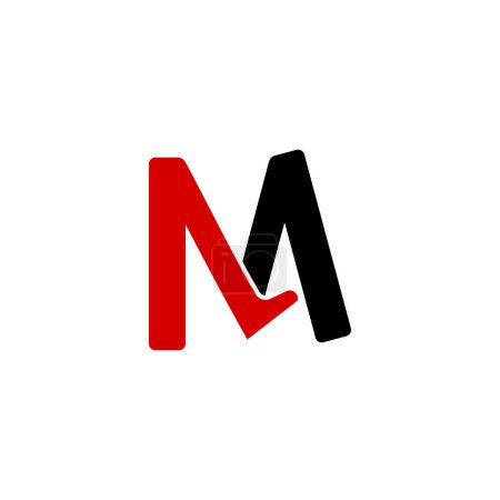 Téléchargez les illustrations : Logo Design  Letter M Kick Icon vector - en licence libre de droit
