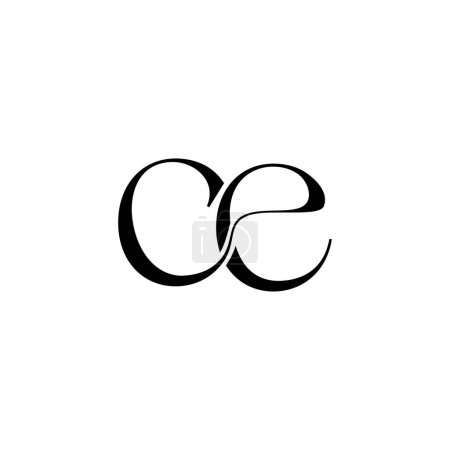 Ilustración de Letra CE Monograma Lujo Logo Vector - Imagen libre de derechos