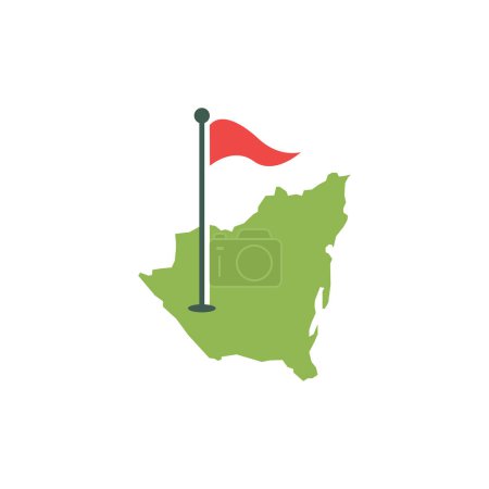 Vector Nicaragua Country icône de conception de logo de golf adapté aux entreprises de sport de golf 