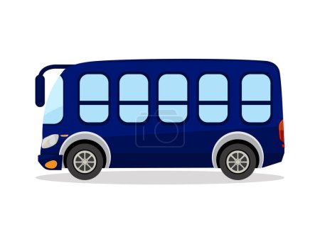 Ilustración de Art illustration symbol icon transportation design logo vehicle of urban bus - Imagen libre de derechos