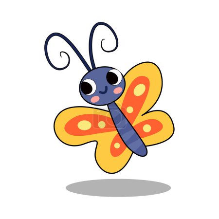 Téléchargez les illustrations : Art illustration symbol macot animal icon design nature concept insect of butterfly - en licence libre de droit