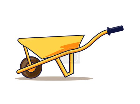 Illustration for Art illustration symbol icon object work tools design handy worker logo of wheelbarrow - Royalty Free Image