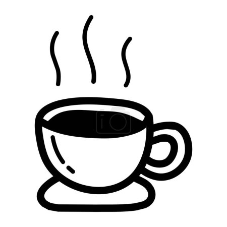 Téléchargez les photos : Illustration d'art symbole icône plate design coloré concept logo de tasse à café - en image libre de droit
