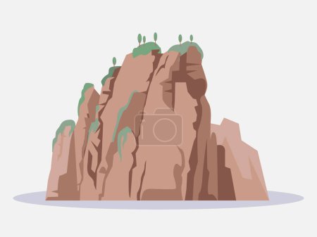 Téléchargez les photos : Illustration d'art arrière-plan montage paysage colline conception sans couture falaise nature de canyon de montagne - en image libre de droit